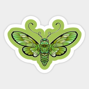 olive green butterfly moth Sticker